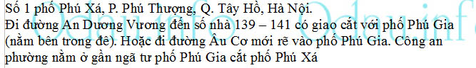 Địa chỉ Công an phường Phú Thượng