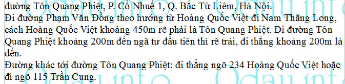 Địa chỉ Trường cấp 1 & 2 Pascal - phường Cổ Nhuế 1