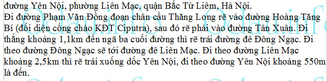 Địa chỉ Công an phường Liên Mạc