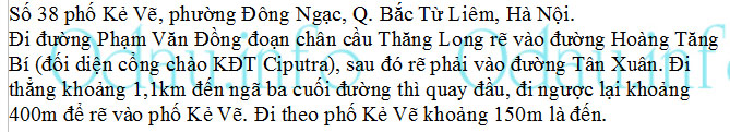 Địa chỉ Trường mẫu giáo 20 tháng 10 - P. Đông Ngạc