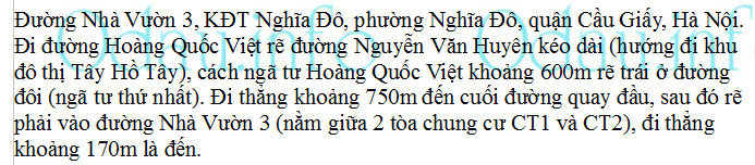 odau.info: Địa chỉ tòa nhà chung cư CT3 khu Đô Thị Mới Nghĩa Đô - P. Nghĩa Đô