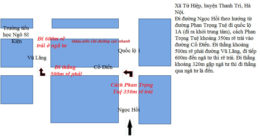 odau.info: Địa chỉ trường cấp 1 Ngô Sĩ Kiện - xã Tứ Hiệp