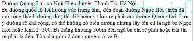 odau.info: Địa chỉ tòa nhà chung cư Techco Sky Ville - xã Ngũ Hiệp