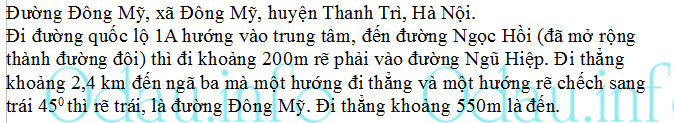 odau.info: Địa chỉ ubnd, Đảng ủy, hdnd xã Đông Mỹ