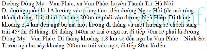 odau.info: Địa chỉ trường cấp 1 Vạn Phúc – cơ sở 2 - xã Vạn Phúc