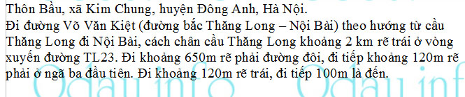 odau.info: Địa chỉ tòa nhà chung cư CT2 Kim Chung - xã Kim Chung