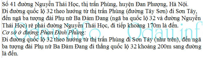 odau.info: Địa chỉ Công an thị trấn Phùng