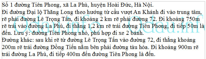 odau.info: Địa chỉ Trường mẫu giáo La Phù - xã La Phù