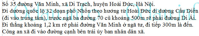 odau.info: Địa chỉ Công an xã Di Trạch