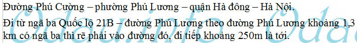 Địa chỉ Công an phường Phú Lương