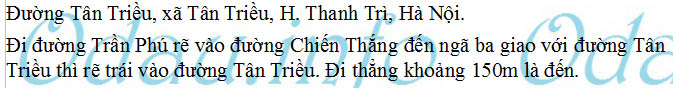 Địa chỉ Trường THCS Tân Triều – H. Thanh Trì