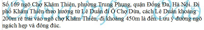 Địa chỉ Công an phường Trung Phụng