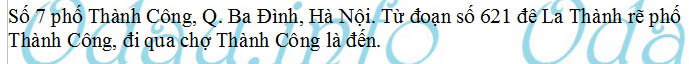 Địa chỉ Công an phường Thành Công