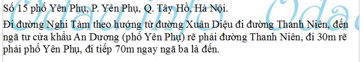 Địa chỉ Công an phường Yên Phụ