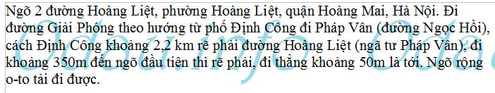 Địa chỉ ubnd phường Hoàng Liệt