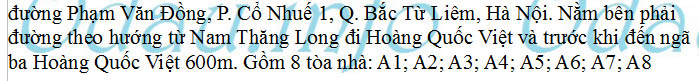 Địa chỉ tổ hợp nhà chung cư AN BÌNH CITY (Geleximco) - phường Cổ Nhuế 1