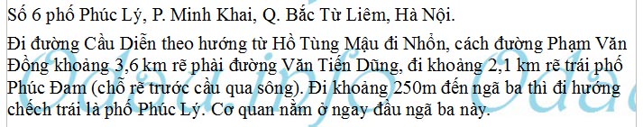 Địa chỉ Công an quận Bắc Từ Liêm