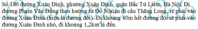 Địa chỉ Trường cấp 2 Xuân Đỉnh - P. Xuân Đỉnh