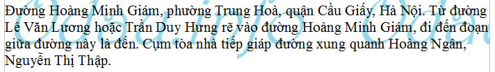 odau.info: Địa chỉ tổ hợp nhà chung cư Mandarin Garden Hoàng Minh Giám - P. Trung Hòa