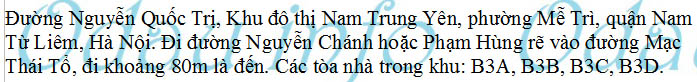 odau.info: Địa chỉ tổ hợp nhà chung cư B3 Nam Trung Yên - P. Mễ Trì