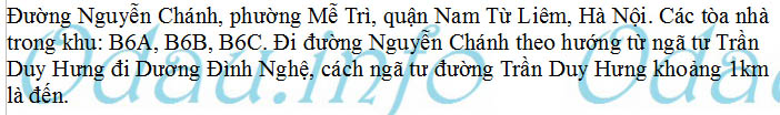 odau.info: Địa chỉ tổ hợp nhà chung cư B6 Nam Trung Yên - P. Mễ Trì