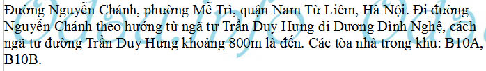 odau.info: Địa chỉ tổ hợp nhà chung cư B10 Nam Trung Yên - P. Mễ Trì