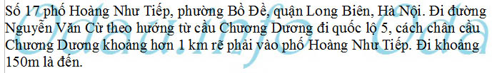 odau.info: Địa chỉ trường cấp 1 Ngọc Lâm - P. Bồ Đề