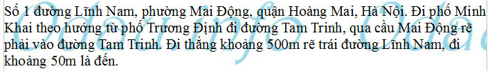 odau.info: Địa chỉ trường cấp 1 Mai động - đường Lĩnh Nam - P. Mai Động