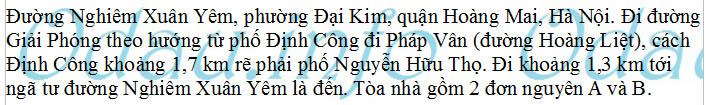 odau.info: Địa chỉ tòa nhà chung cư CT4,Bắc linh đàm - P. Đại Kim