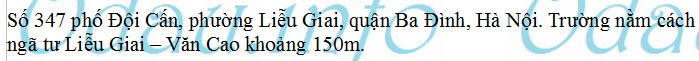 odau.info: Địa chỉ trường cấp 3 Hoàng Long - P. Liễu Giai