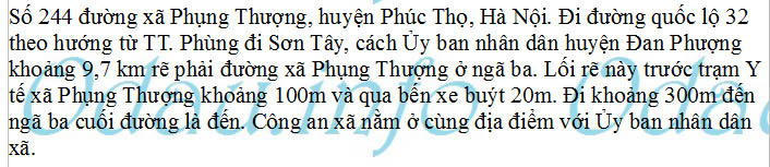 odau.info: Địa chỉ Công an xã Phụng Thượng