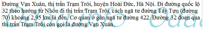 odau.info: Địa chỉ Đội Quản lý Trật tự Xây dựng đô thị huyện Hoài Đức