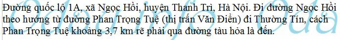 odau.info: Địa chỉ Cụm công nghiệp Ngọc Hồi - xã Ngọc Hồi