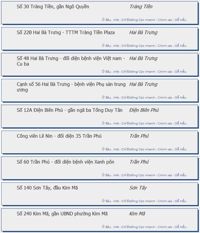 odau.info: lộ trình và tuyến phố đi qua của tuyến bus số 34 ở Hà Nội no06