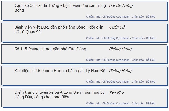 odau.info: lộ trình và tuyến phố đi qua của tuyến bus số 36 ở Hà Nội no08
