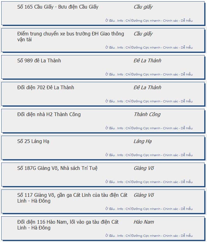 odau.info: lộ trình và tuyến phố đi qua của tuyến bus số 49 ở Hà Nội no08