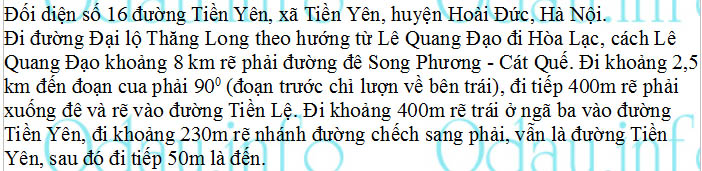 odau.info: Địa chỉ trường cấp 2 Tiền Yên - xã Tiền Yên