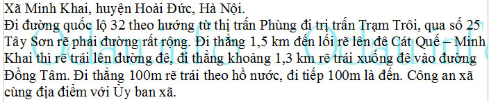 odau.info: Địa chỉ Công an xã Minh Khai