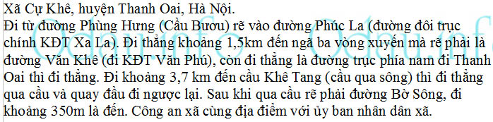 odau.info: Địa chỉ Công an xã Cự Khê