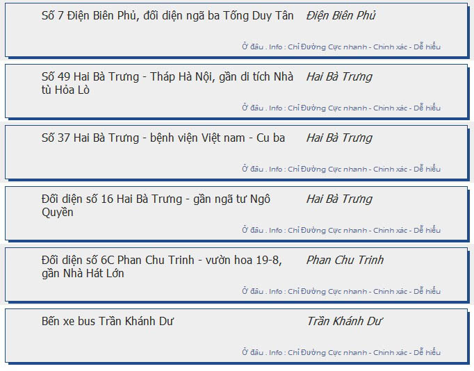 odau.info: lộ trình và tuyến phố đi qua của tuyến bus số 09A ở Hà Nội no09