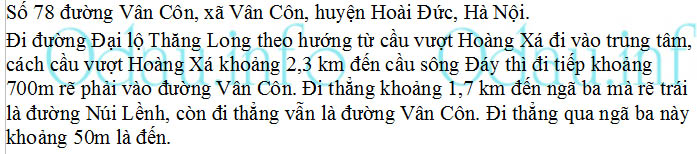 odau.info: Địa chỉ Công an xã Vân Côn