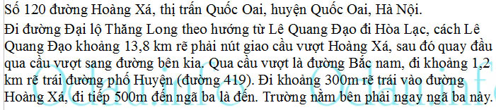 odau.info: Địa chỉ trường cấp 2 thị trấn Quốc Oai - TT. Quốc Oai