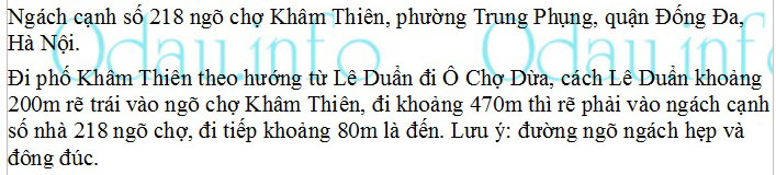 odau.info: Địa chỉ trường cấp 2 Trung Phụng - P. Trung Phụng