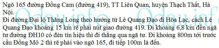 odau.info: Địa chỉ trường cấp 2 Thạch Thất - thị trấn Liên Quan