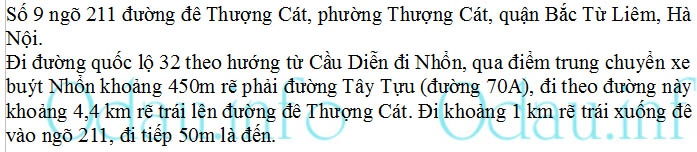 odau.info: Địa chỉ Trường mẫu giáo Thượng Cát – ngõ 211 đê Thượng Cát - P. Thượng Cát