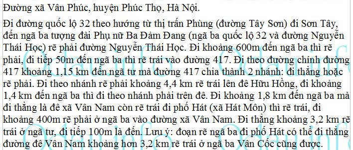 odau.info: Địa chỉ ubnd, Đảng ủy, hdnd xã Vân Phúc