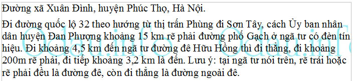 odau.info: Địa chỉ ubnd, Đảng ủy, hdnd xã Xuân Đình