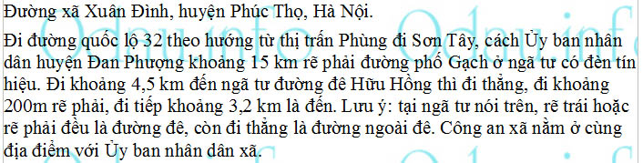 odau.info: Địa chỉ Công an xã Xuân Đình