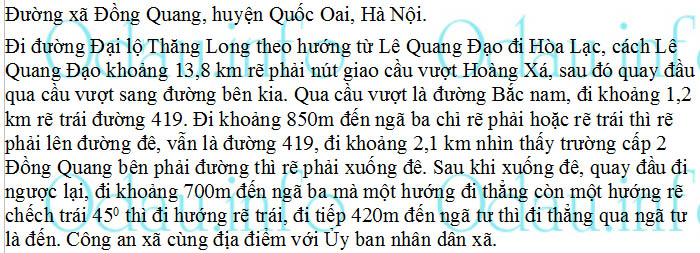 odau.info: Địa chỉ Công an xã Đồng Quang