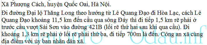 odau.info: Địa chỉ Công an xã Phượng Cách